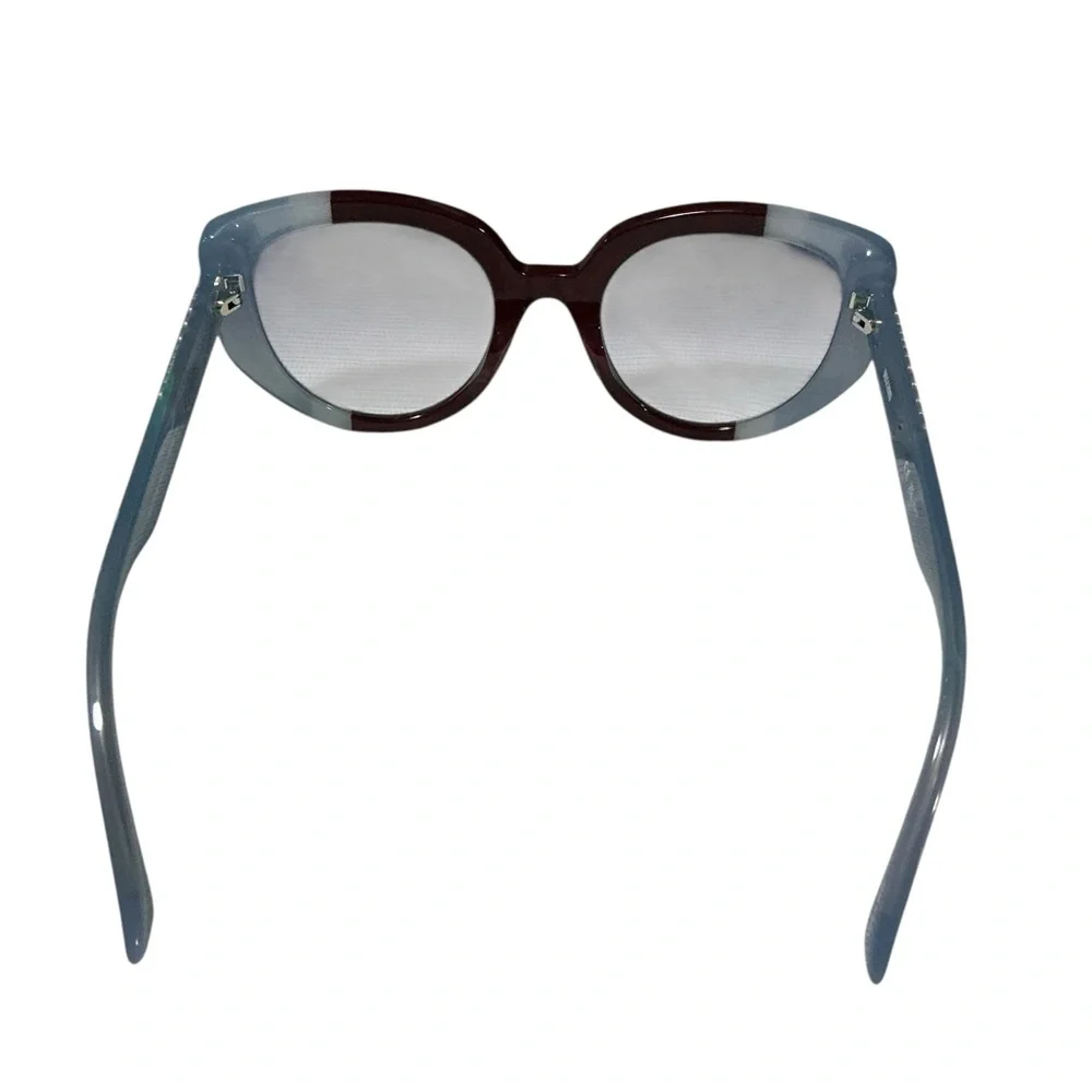 MOSCHINO 53mm Gradient Sunglasses Blue/Brown $262 Retail NWT